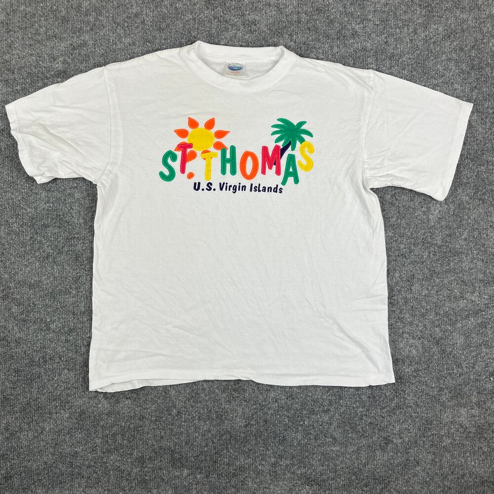 St. Thomas US Virgin Islands Women's XXL White‎ Graphic Souvenir Tee